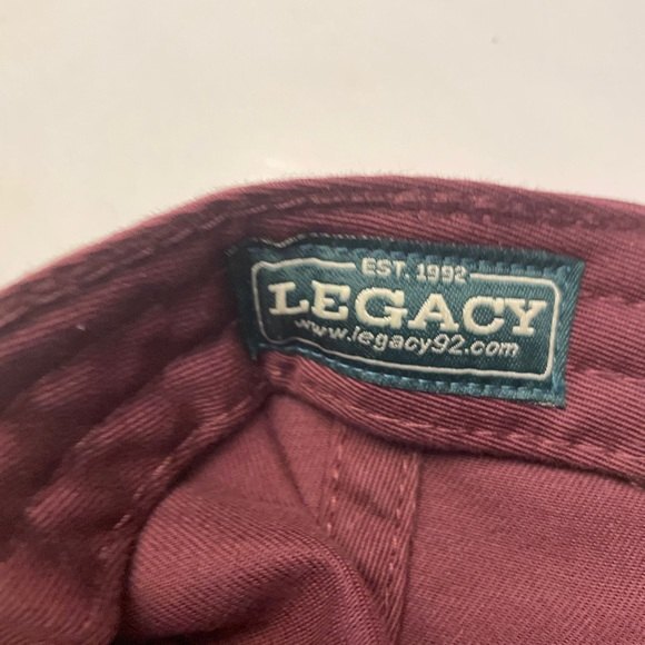 Legacy Brand Maroon Cap White Dog Logo Twill Cap/Hat - Picture 7 of 8